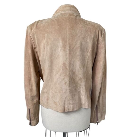 Brandon Thomas XL vintage Dusty Rose Moto style suede jacket - Picture 4 of 9